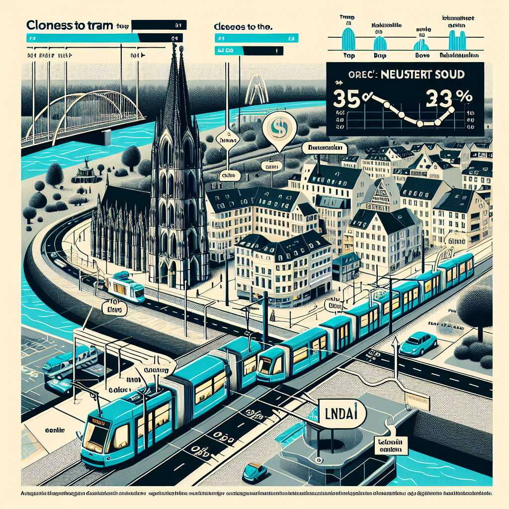 Einfluss öffentlicher Verkehrsanbindungen auf Mietspiegel Köln Neustadt Süd